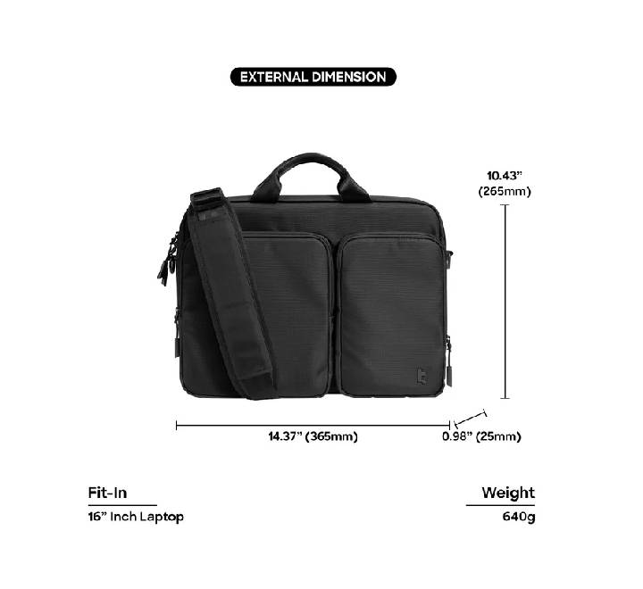 Tomtoc Navigator-A33 Laptop Shoulder Bag 16" Universal (Black)