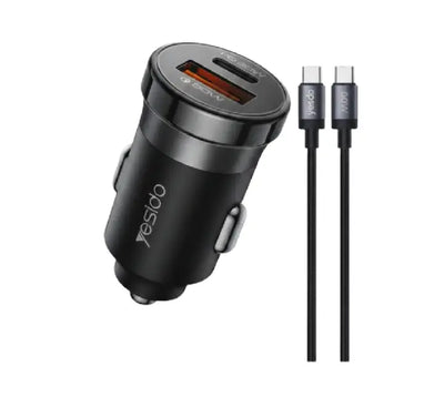Yesido Y72 30W Car Charger (C-C Cable)