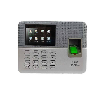ZKTeco LX50 Fingerprint Time Attendance Device in Charcoal Black with 2.8 inch TFT screen display