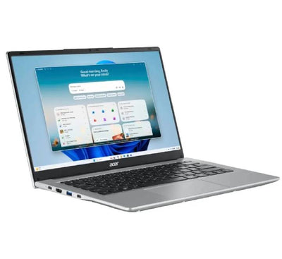 Side view of the slim Acer Aspire Lite 14 highlighting its USB Type-C and standard USB ports