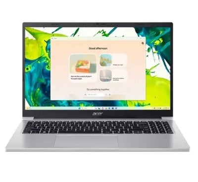 Acer Aspire Lite 15 AL15-52P-38J3 laptop in silver, featuring a 15.6-inch Full HD display and thin-bezel design.