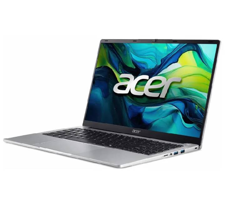 Acer Aspire Lite AL15 laptop showing 15.6 inch Full HD IPS display and full size keyboard