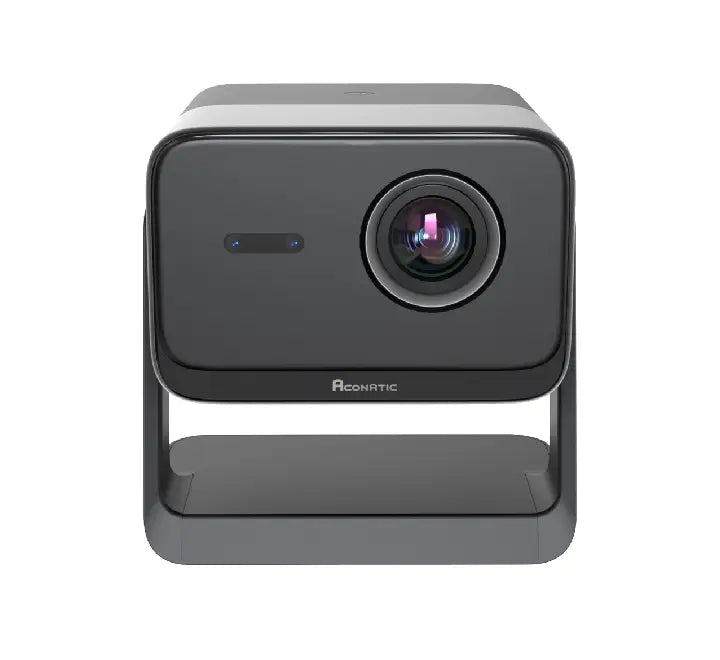 Aconatic AN-PJTA3N Full HD Smart Projector front view showing lens and compact design
