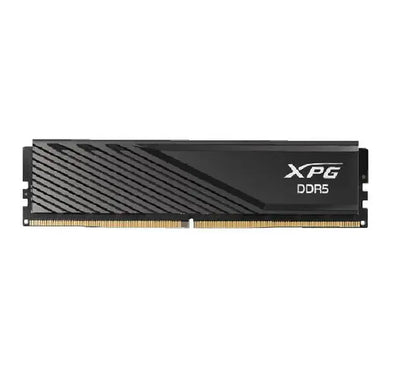 Low-profile black aluminum heatsink design of the ADATA XPG Lancer Blade DDR5 RAM