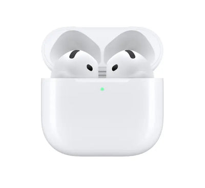 Close-up view of Apple AirPods 4 earbud showing refined ergonomic contour and stem