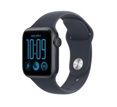 Apple Watch SE 3 GPS 40mm Aluminium Case in Midnight with sleek dark wrist strap