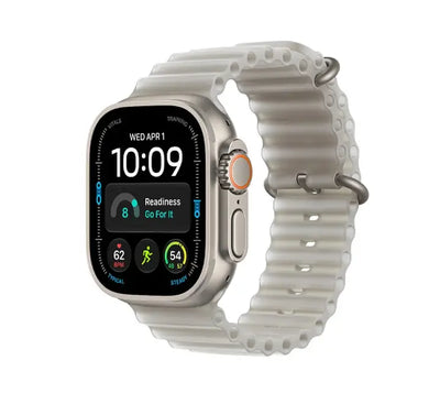 Apple Watch Ultra 4 GPS and Cellular in a 49mm titanium case showing the active 3,000 nits Retina display