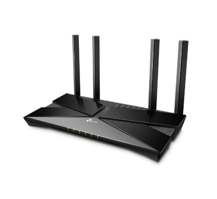 Rear view of TP-Link Archer AX10 showing 4 Gigabit LAN ports and 1 Gigabit WAN port.