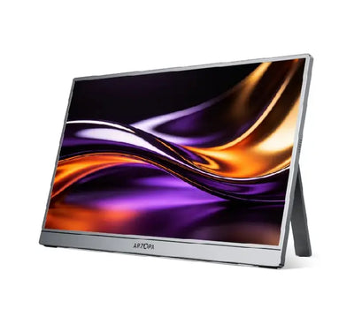 ARZOPA A1 Pro 15.6 inch FHD 1080p portable monitor with built-in kickstand standing upright