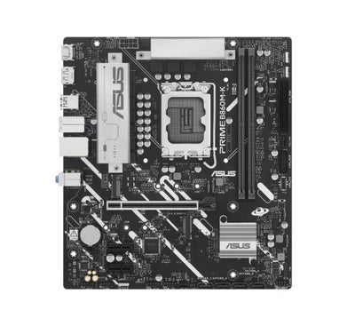 ASUS PRIME B860M-K-CSM Micro-ATX Motherboard showing LGA 1851 socket and DDR5 memory slots.
