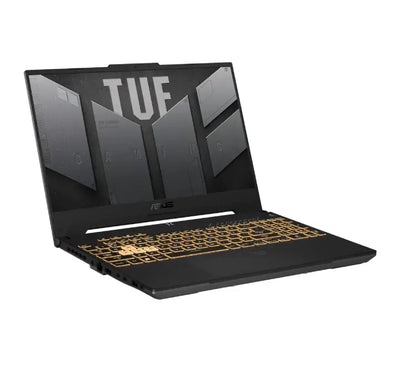 Top view of the 2024 ASUS TUF Gaming A15 redesigned chassis with laser-sculpted logo