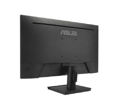 Two ASUS VA259HGA 120Hz monitors aligned next to each other on a workstation desk showing off a seamless seamless frame layout layout.