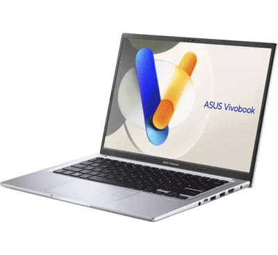 Top view of the slim and lightweight ASUS Vivobook 14 laptop, highlighting its portable 1.6kg design.