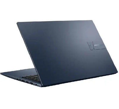 Close up side view showing the connection port layout of the ASUS Vivobook 15 including its USB Type-C, USB-A, and HDMI interface options.