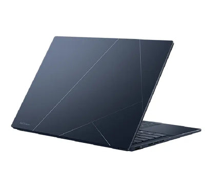Side profile of the lightweight 1.2kg ASUS Zenbook 14 OLED showing Thunderbolt 4 ports and ultra-thin 14.9mm design available at Innwa.