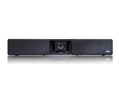 AVer VB342 Pro 4K professional video soundbar front view with camera and speakers.