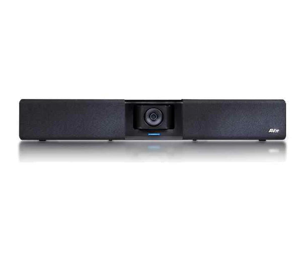 AVer VB342 Pro 4K professional video soundbar front view with camera and speakers.