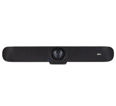 AVer VB350 enterprise dual-lens 4K video soundbar with microphone array.