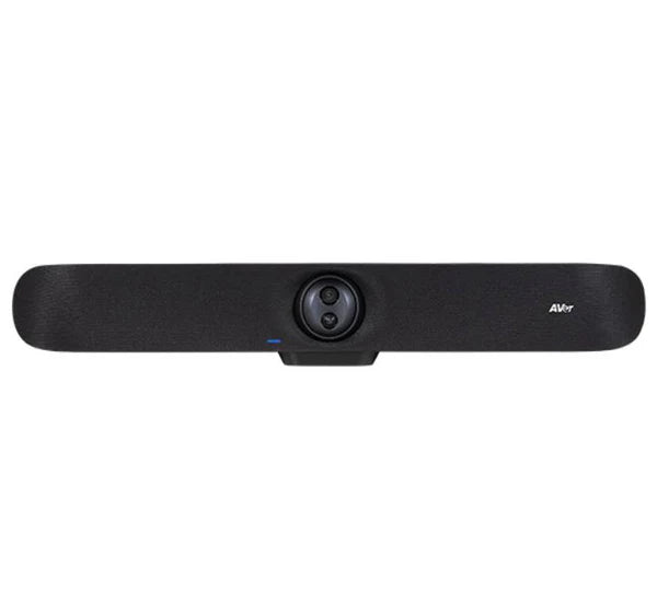 AVer VB350 enterprise dual-lens 4K video soundbar with microphone array.