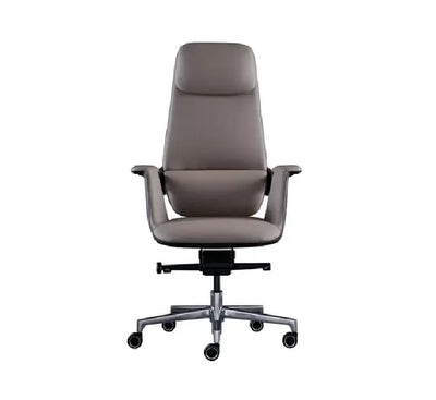 Bai Sheng premium ergonomic executive chair in black leatherette upholstery featuring a high-back design and thick double-padded cushioning.