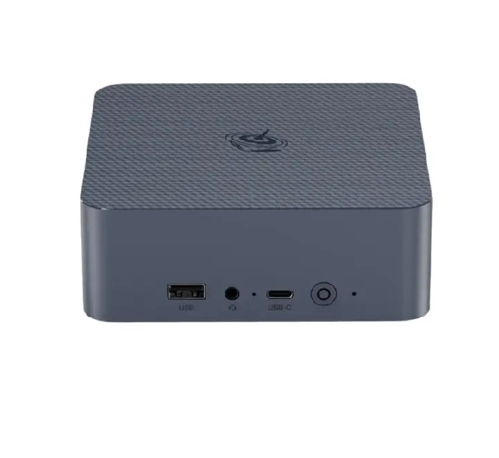 Beelink EQi13 Mini PC in Space Grey featuring 13th Gen Intel Core i5 processor front profile view