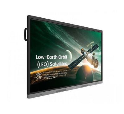 Side view of BenQ RE6503A 65 inch smart board showing slim bezel design and germ-resistant screen for Myanmar schools.