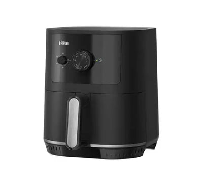 Braun MultiFry 3 Air Fryer HF 3000 BK in premium matte black finish featuring its digital touchscreen interface