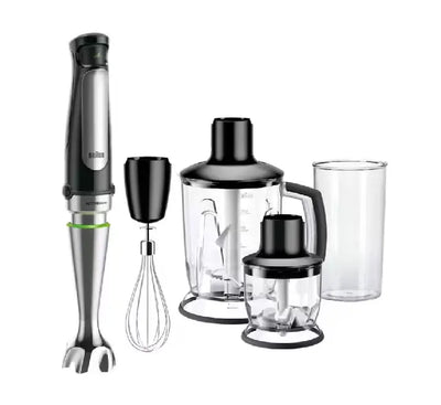 Braun MultiQuick 7 MQ7045X Hand Blender with full accessory set including jug blender, chopper, and whisk