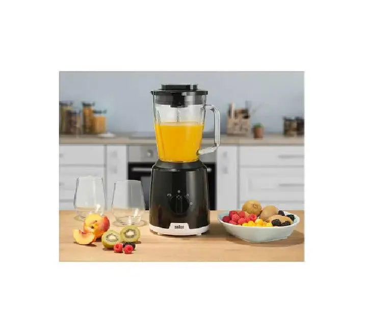 he intuitive 2-speed and ice-crush pulse control dial on the Braun JB 1000BK blender base