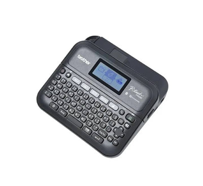 Brother PT-D460BT label printer printing custom workspace and asset labels wirelessly