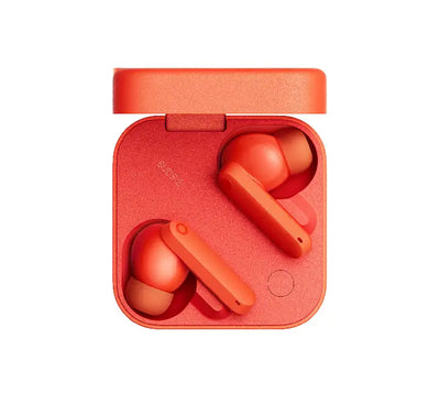 Vibrant signature Orange edition of CMF by Nothing Buds 2 showcasing its bold matte texture design landscape.