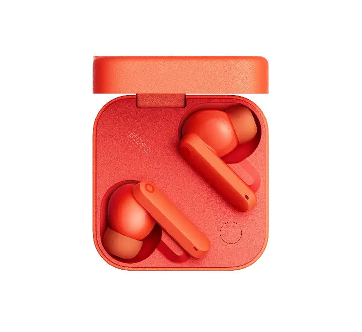 Vibrant signature Orange edition of CMF by Nothing Buds 2 showcasing its bold matte texture design landscape.