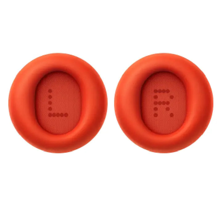 Official CMF by Nothing Headphone Pro replacement ear cushions in Orange, highlighting the breathable outer mesh protein fabric weave.