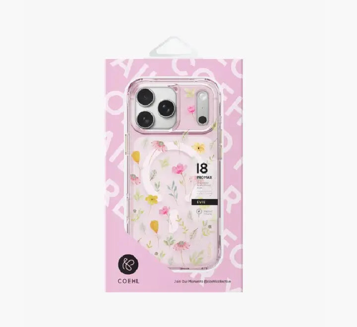 Coehl Evie MagSafe Case in Pink Blossom with petal curves for iPhone 18 Pro Max