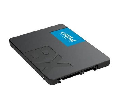 Crucial BX500 1TB 2.5-inch solid state drive retail packaging box featuring the blue branding theme.