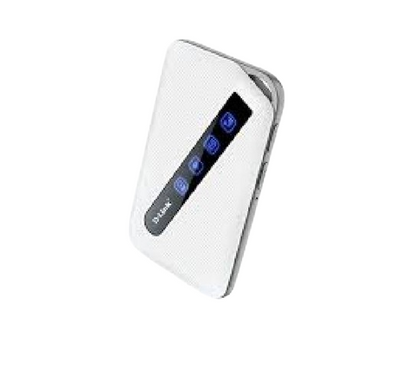 D-Link DWR-930M 4G LTE mobile pocket router front profile with LED indicators.