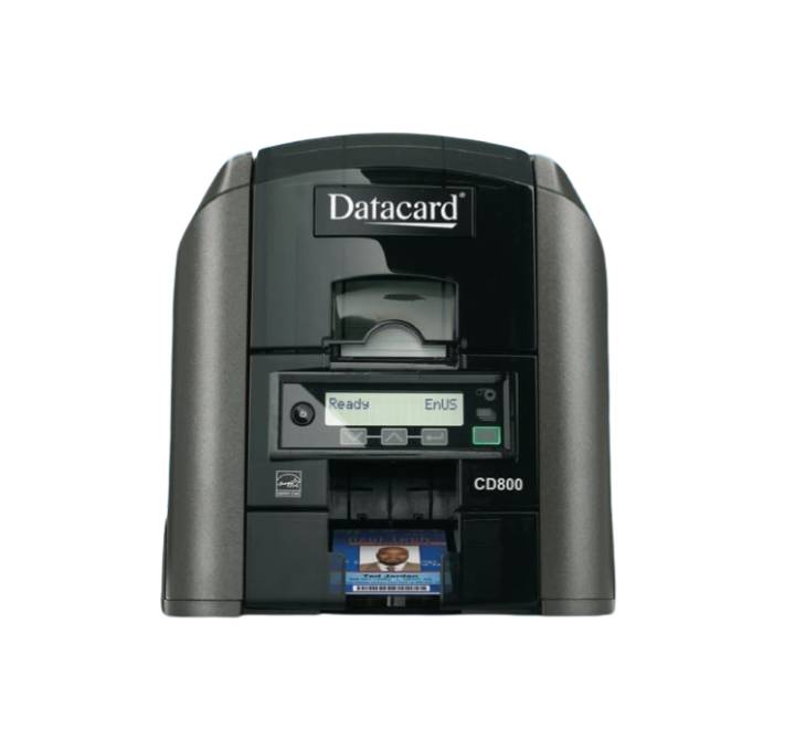 Datacard CD800 ID Card Printer front view with input hopper