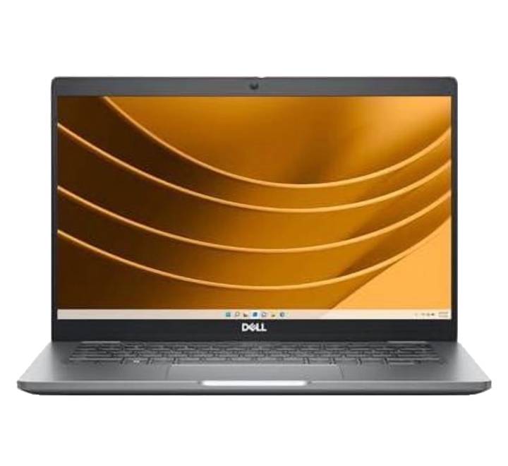 Front view of Dell Latitude 5450 14-inch business laptop open, showcasing the Full HD anti-glare display and Titan Gray chassis.