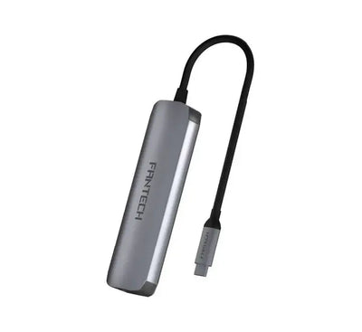 Fantech HC051 Neralink 5-in-1 USB-C multifunctional docking station in space grey, showing the premium aluminum finish.