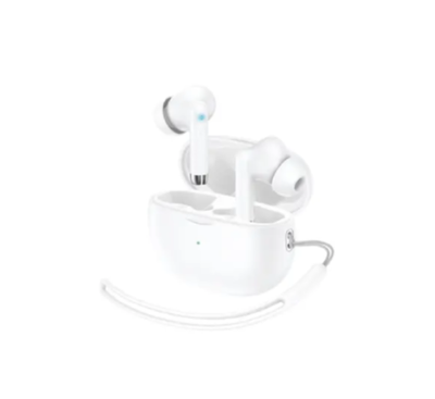 Close-up view of the Foneng BL136 Bluetooth 5.3 in-ear earbuds highlighting their smooth touch control surface.