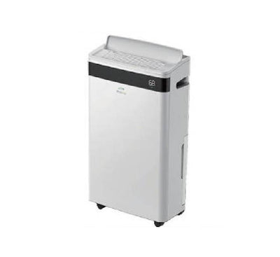 Green Dynamics DEHUM Breeze 20L 320W Dehumidifier front view showing LED control panel and sleek design.