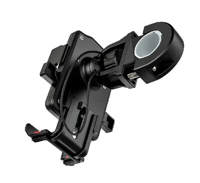 HOCO CA73 Flying bicycle and motorcycle phone holder front view showing red accents and corner grips