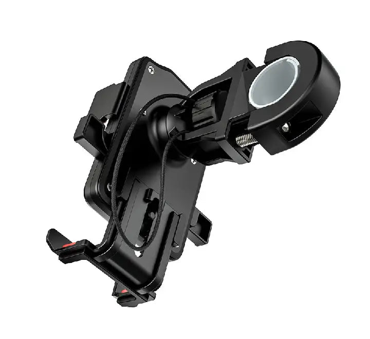 HOCO CA73 Flying bicycle and motorcycle phone holder front view showing red accents and corner grips