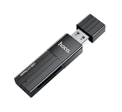 Close-up view of dual slots on HOCO HB20 supporting SD and MicroSD TF memory cards