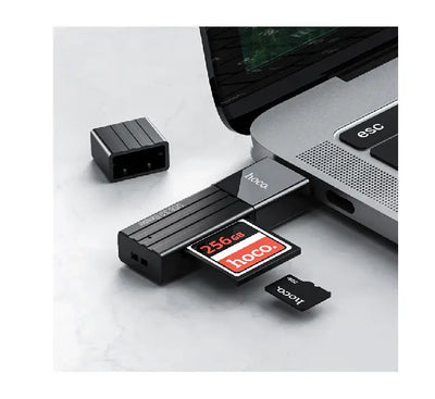USB 3.0 plug on HOCO HB20 card reader offering 5Gbps high-speed data transmission