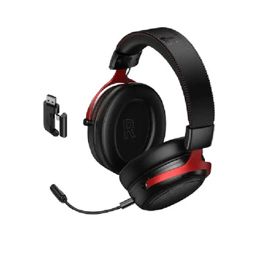 HOCO W116 Shadow wireless gaming headphones front view featuring 53mm dynamic drivers and steel headband