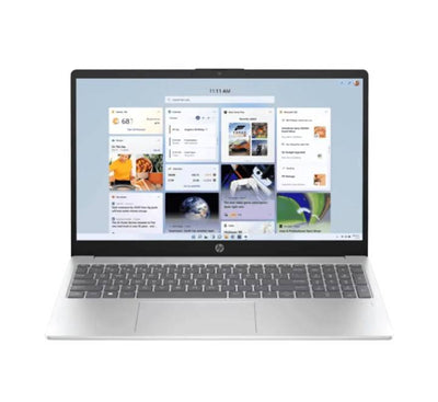 HP Laptop 15-fd1578tu silver model front view open