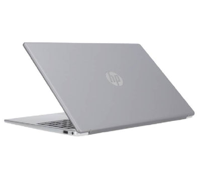 Side profile of the HP Laptop 255R G10 highlighting USB-C, USB-A, and HDMI ports for versatile connectivity.