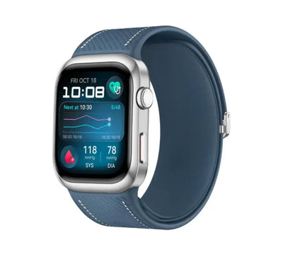 HUAWEI Watch D2 Blue edition displaying 1.82-inch AMOLED screen and health tracking metrics