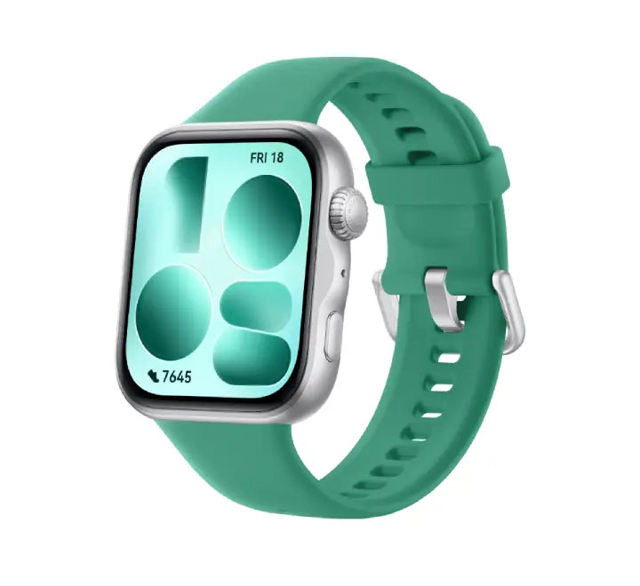 HUAWEI WATCH FIT 5 Green edition displaying outdoor sports GPS route tracking